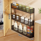 Pull-Out Storage Organizer | Slim Ventilated Mesh & Rust-Resistant Metal | 3-Tier