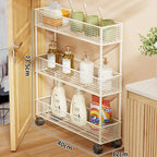 Pull-Out Storage Organizer | Slim Ventilated Mesh & Rust-Resistant Metal | 3-Tier