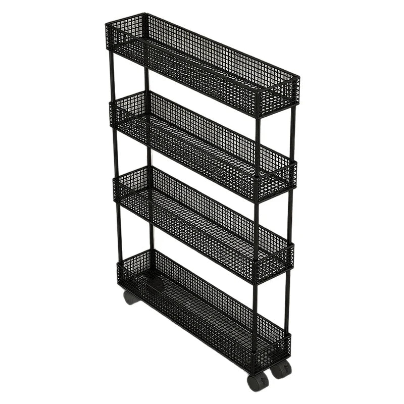 Pull-Out Storage Organizer | Slim Ventilated Mesh & Rust-Resistant Metal | 3-Tier
