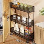 Pull-Out Storage Organizer | Slim Ventilated Mesh & Rust-Resistant Metal | 3-Tier