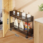 Pull-Out Storage Organizer | Slim Ventilated Mesh & Rust-Resistant Metal | 3-Tier