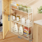 Pull-Out Storage Organizer | Slim Ventilated Mesh & Rust-Resistant Metal | 3-Tier