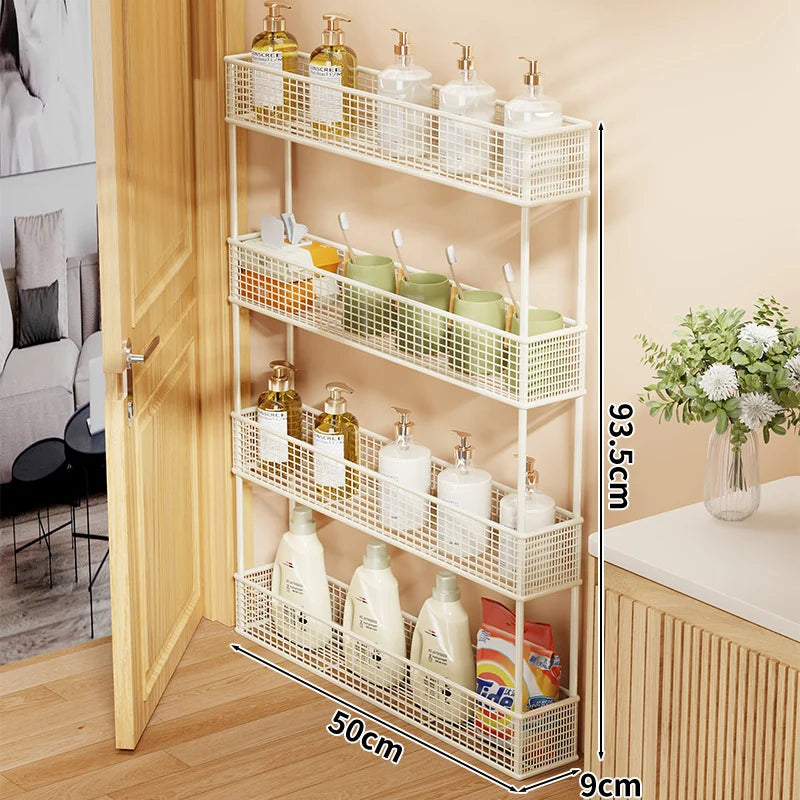 Pull-Out Storage Organizer | Slim Ventilated Mesh & Rust-Resistant Metal | 3-Tier