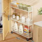 Pull-Out Storage Organizer | Slim Ventilated Mesh & Rust-Resistant Metal | 3-Tier