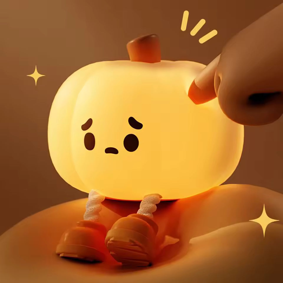 Pumpkin Night Light | Warm White LED & USB-C Rechargeable