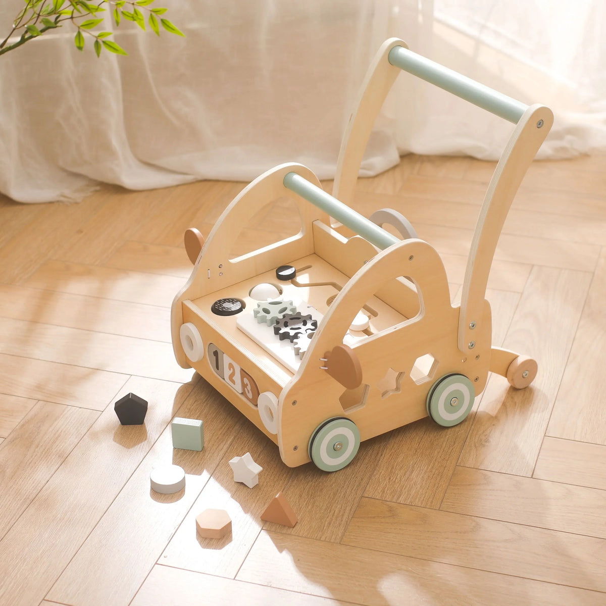 Push Walker | Solid Wood Montessori Play & Shape Sorter