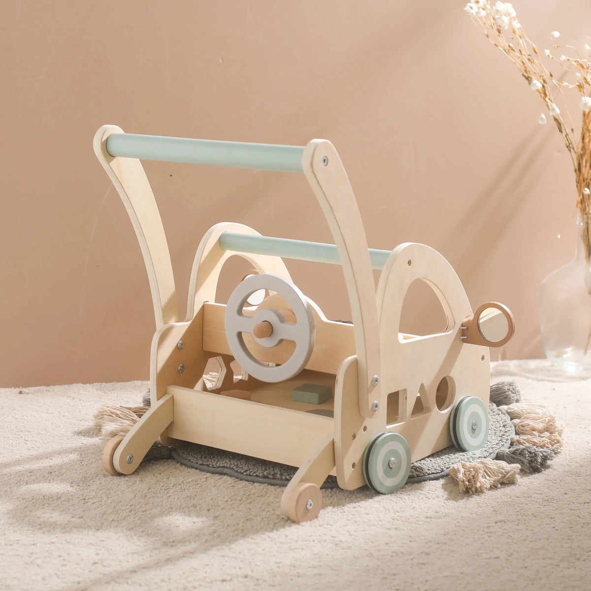 Push Walker | Solid Wood Montessori Play & Shape Sorter