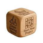 Quilting Decision Dice | Handcrafted Solid Wood & Engraved Prompts | Multiple Pack Options