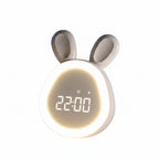 Kids Alarm Clock | Rabbit Design & LED Night Light | USB or Battery