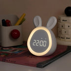Kids Alarm Clock | Rabbit Design & LED Night Light | USB or Battery