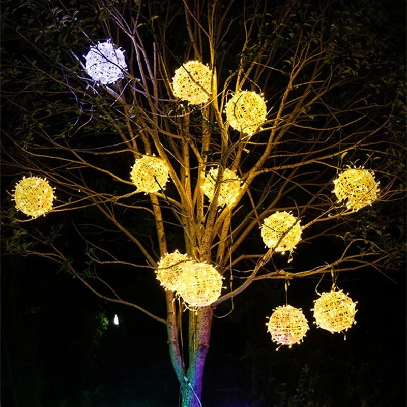 Rattan Ball Lights | Warm Ambient LED | 20 cm