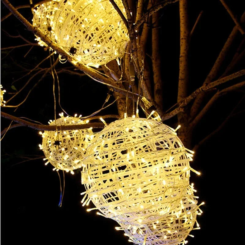 Rattan Ball Lights | Warm Ambient LED | 20 cm