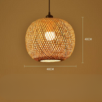 Pendant Lamp | Handwoven Rattan Boho Shade | Warm Ambient Light