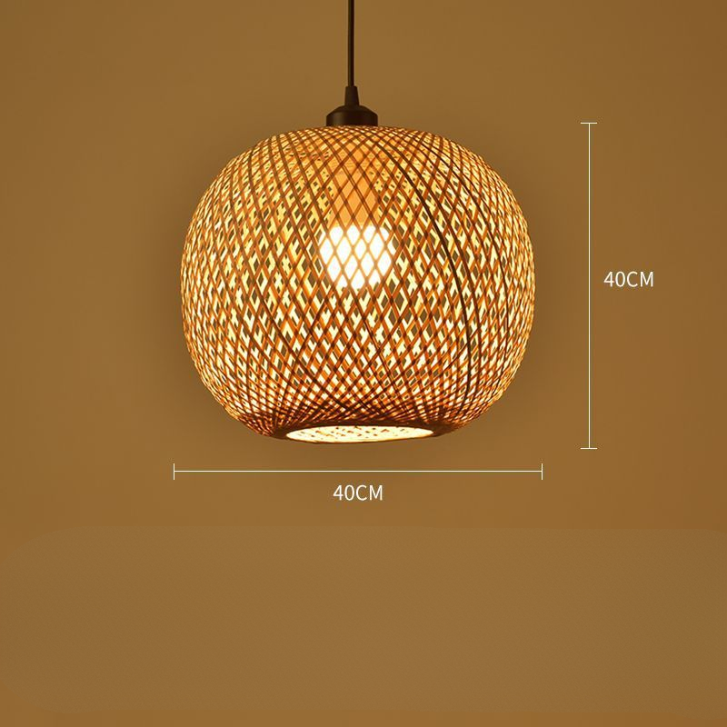Pendant Lamp | Handwoven Rattan Boho Shade | Warm Ambient Light