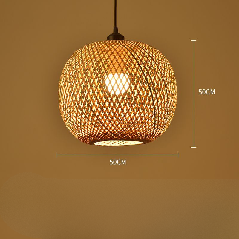 Pendant Lamp | Handwoven Rattan Boho Shade | Warm Ambient Light