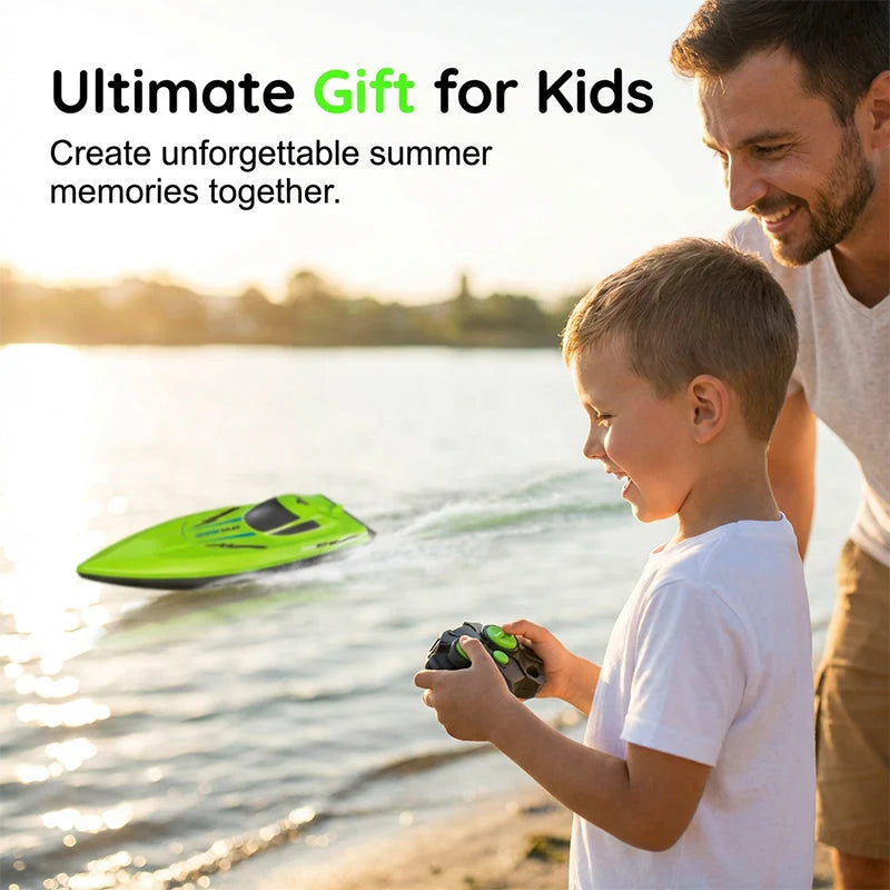 RC Racing Boat | 2.4 GHz & Dual Motor | Waterproof Hull