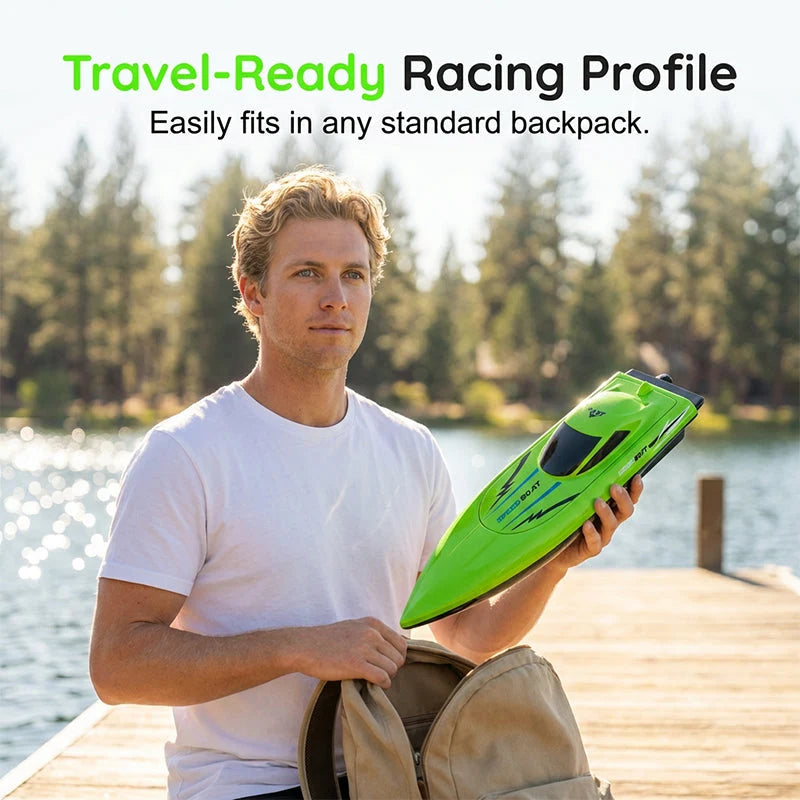 RC Racing Boat | 2.4 GHz & Dual Motor | Waterproof Hull