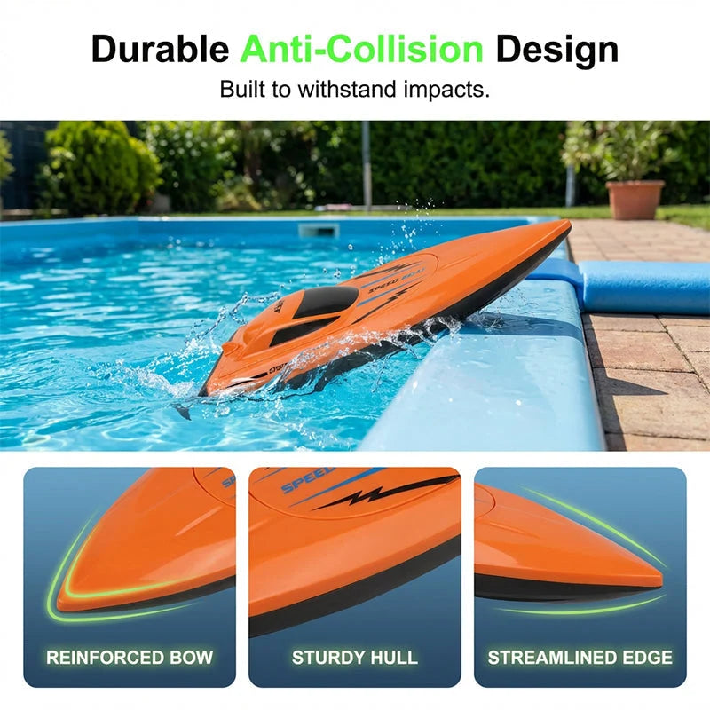 RC Racing Boat | 2.4 GHz & Dual Motor | Waterproof Hull