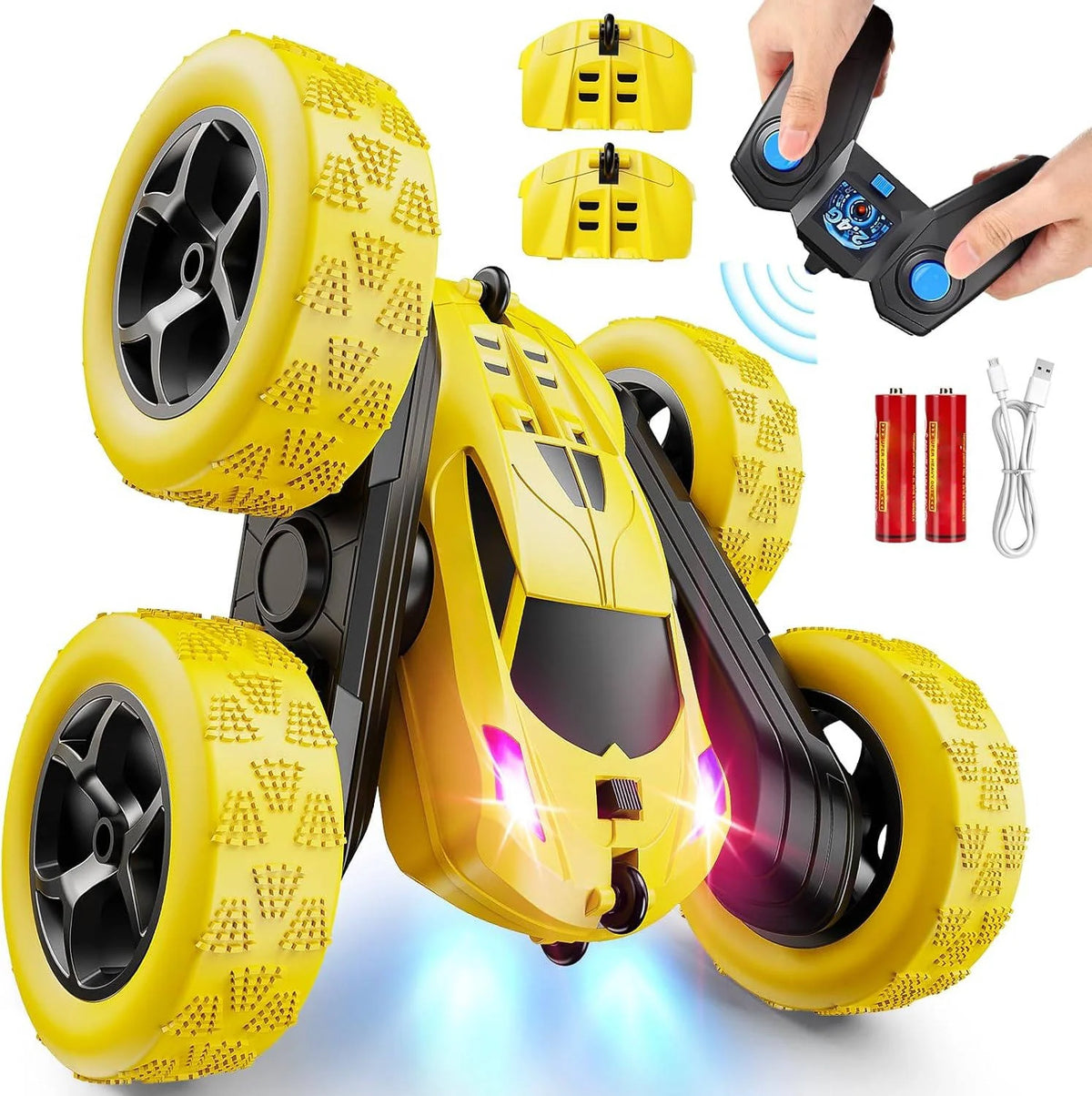 RC Stunt Car | 360° Flips & LED Lights | All-Terrain