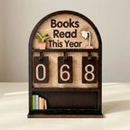 Reading Counter | Natural Wood & Number Plates | Wall-Mountable
