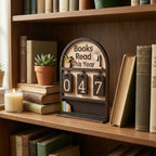 Reading Counter | Natural Wood & Number Plates | Wall-Mountable