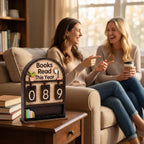 Reading Counter | Natural Wood & Number Plates | Wall-Mountable