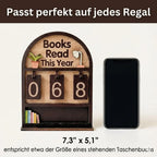 Reading Counter | Natural Wood & Number Plates | Wall-Mountable