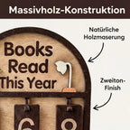 Reading Counter | Natural Wood & Number Plates | Wall-Mountable