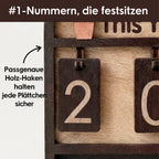 Reading Counter | Natural Wood & Number Plates | Wall-Mountable