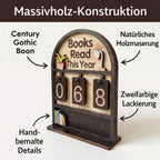 Reading Counter | Natural Wood & Number Plates | Wall-Mountable