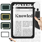Reading Magnifier | 5X Magnification & Dimmable LED | Foldable