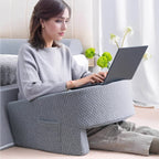 Reading Pillow | Ergonomic Memory Foam With Side Pockets & Washable Cover