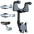 Rearview Mirror Phone Holder | 360° Rotatable & Retractable Arm