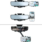 Rearview Mirror Phone Holder | 360° Rotatable & Retractable Arm