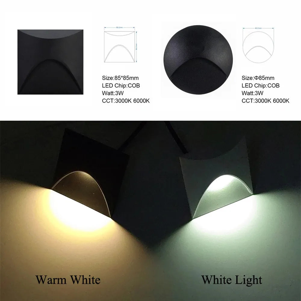 Recessed Wall Light | IP65 Aluminum & Glare-Free LED