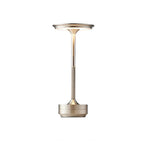 Table Lamp | Crystal Shade & Brushed Stainless Steel | Cordless Touch Dimmer