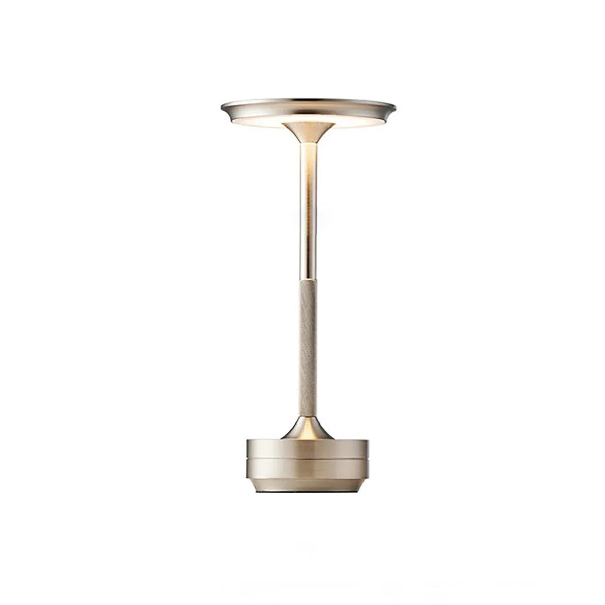 Table Lamp | Crystal Shade & Brushed Stainless Steel | Cordless Touch Dimmer