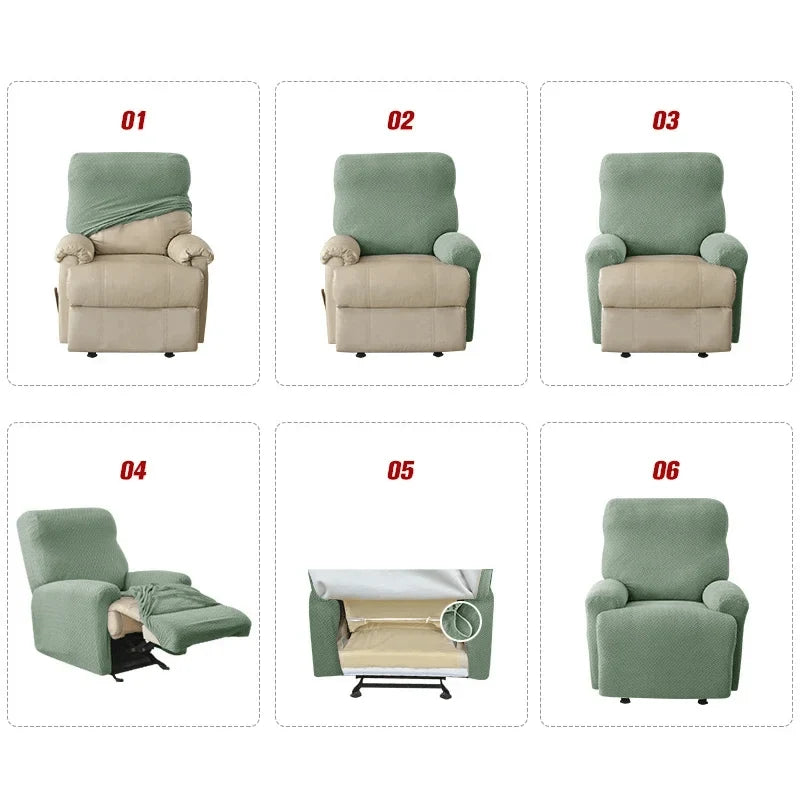Recliner Chair Cover | Soft Microfiber & Side Pocket | Machine Washable