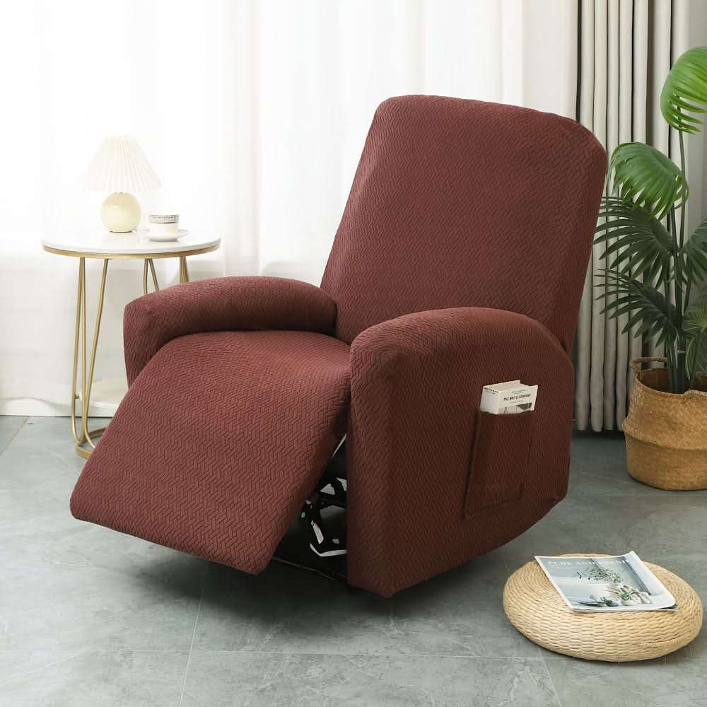 Recliner Chair Cover | Soft Microfiber & Side Pocket | Machine Washable