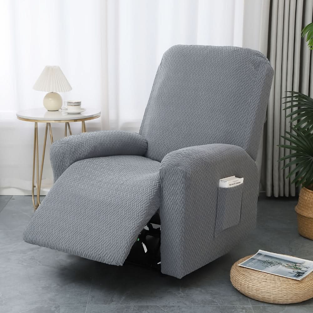 Recliner Chair Cover | Soft Microfiber & Side Pocket | Machine Washable