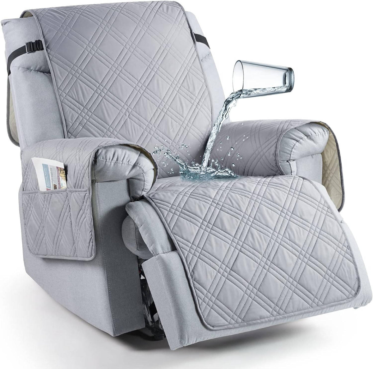 Recliner Chair Cover | Waterproof Microfiber & Silicone Grip