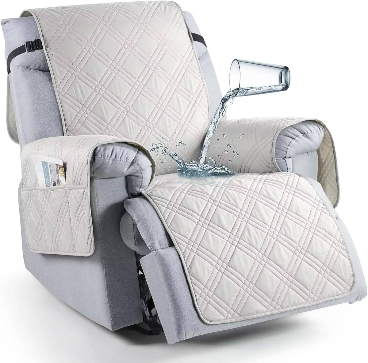 Recliner Chair Cover | Waterproof Microfiber & Silicone Grip