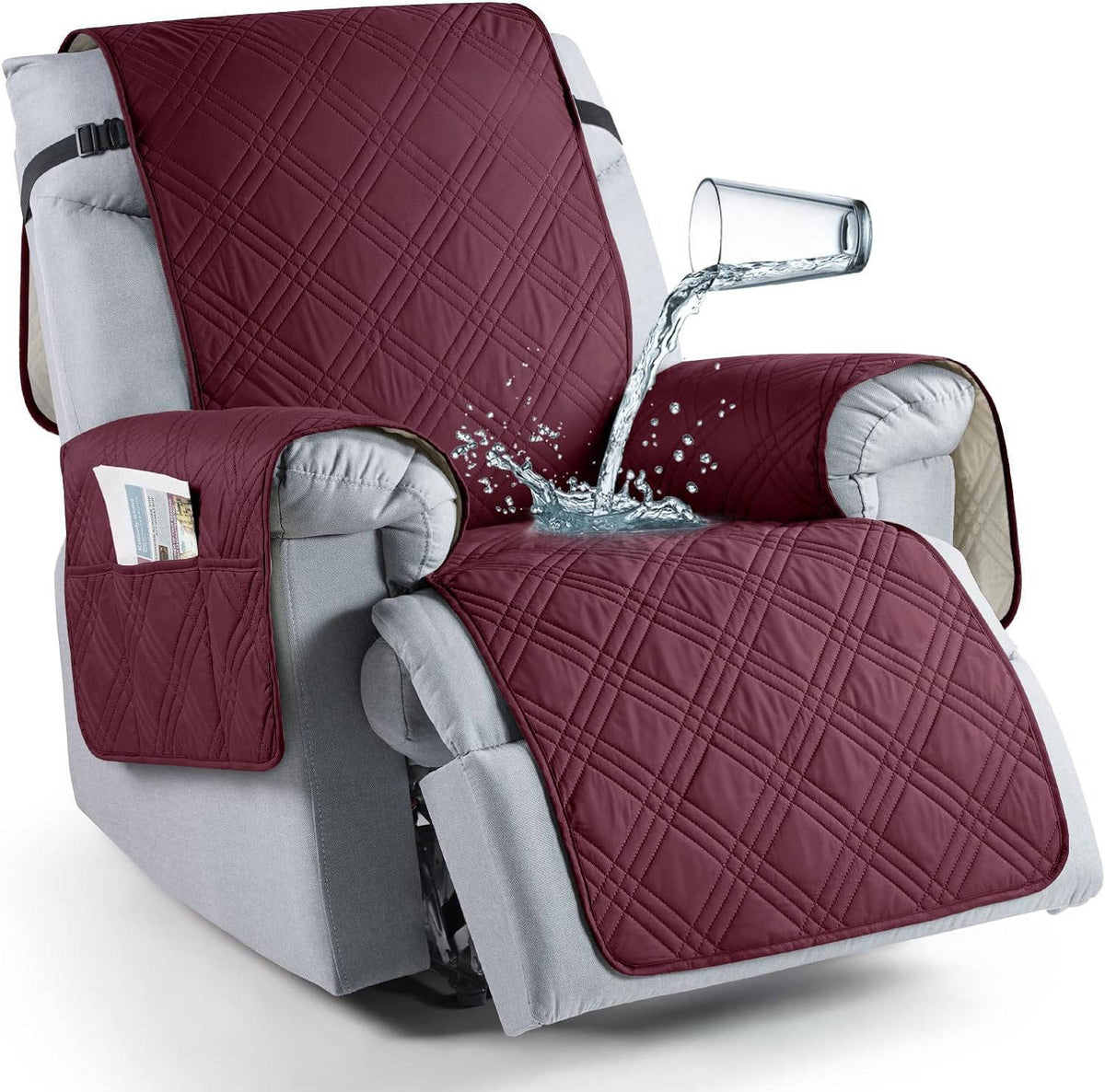 Recliner Chair Cover | Waterproof Microfiber & Silicone Grip