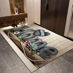 Rectangular Doormat with Heart Accent