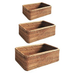 Rectangular Rattan Storage Basket