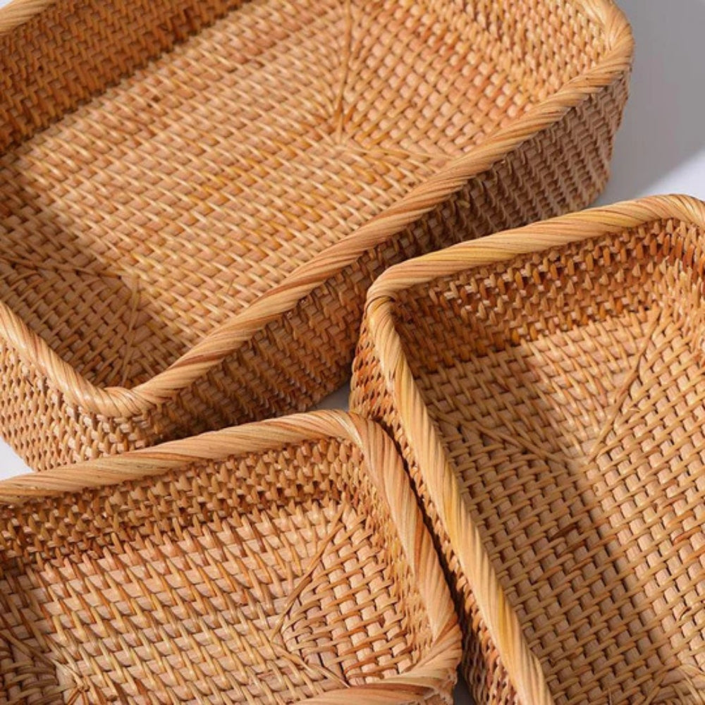Rectangular Rattan Storage Basket