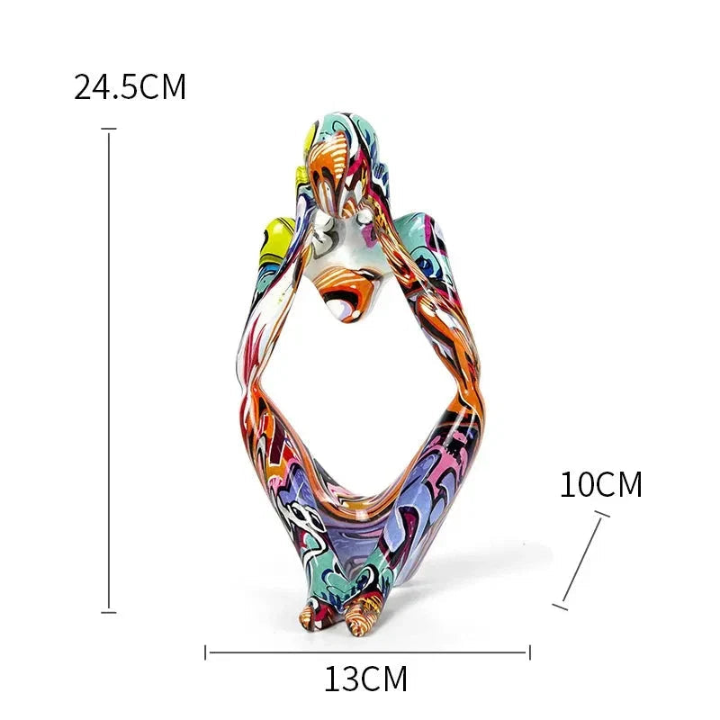 Table Sculpture | Abstract Thinker Design | Handmade Resin
