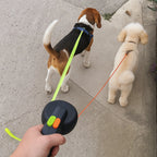 Retractable Dog Leash | Dual-Line Rotating Joint | 10 ft Per Line