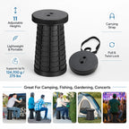 Retractable Stool | Lightweight & 11-Position Adjustable | Supports Up To 275 Lbs
