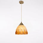Retro Colorful Natural Shell Handmade Brass Pendant Lamp